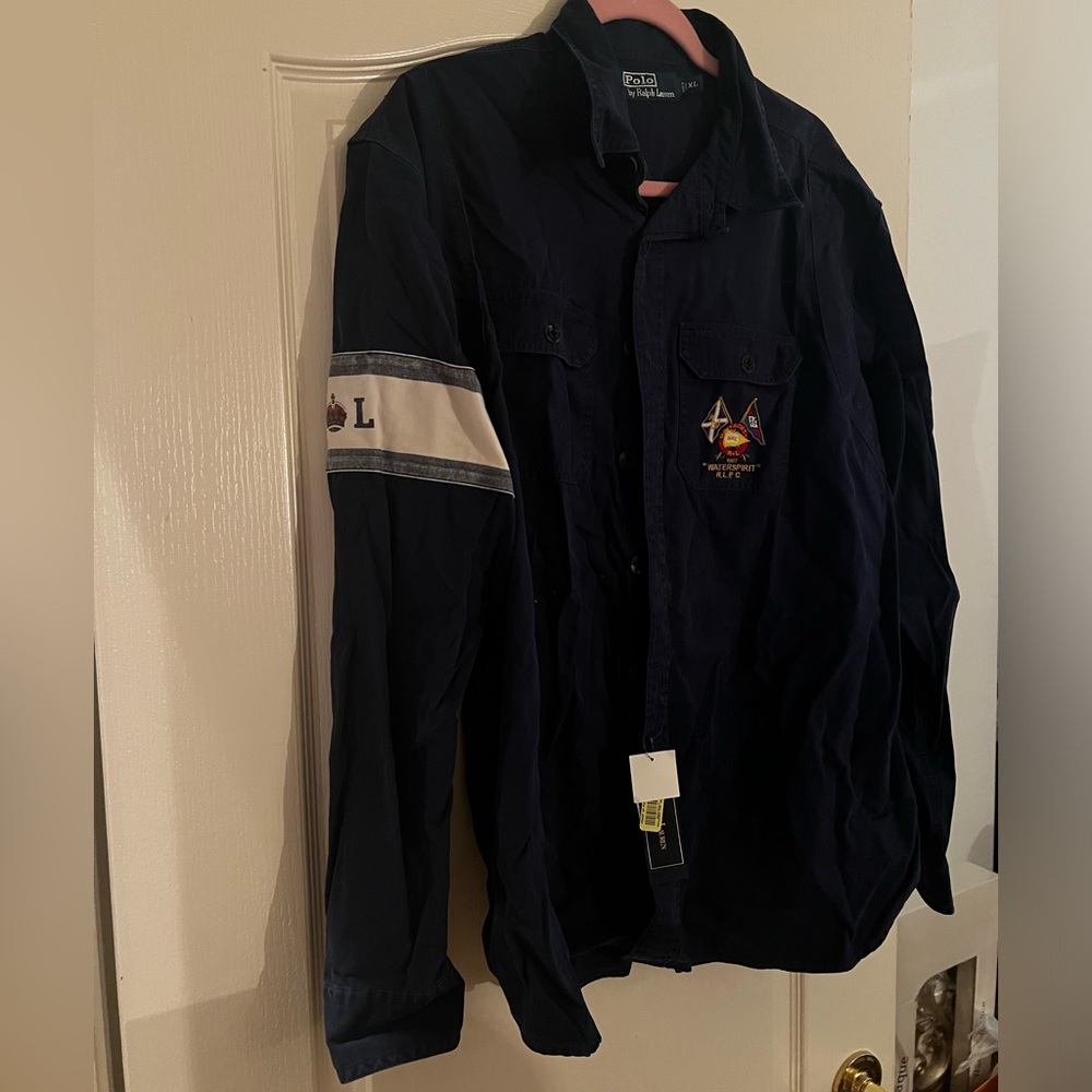 Polo by Ralph Lauren navy blue long sleeve button up size xl